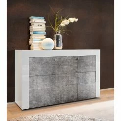 LC Spa Sideboard Easy II - Hochglanz Weiß / Beton Dekor -Möbel Verkäufe 2024 1000178265 201029 08530100574 MOOD DETAILS P000000001000178265 mood