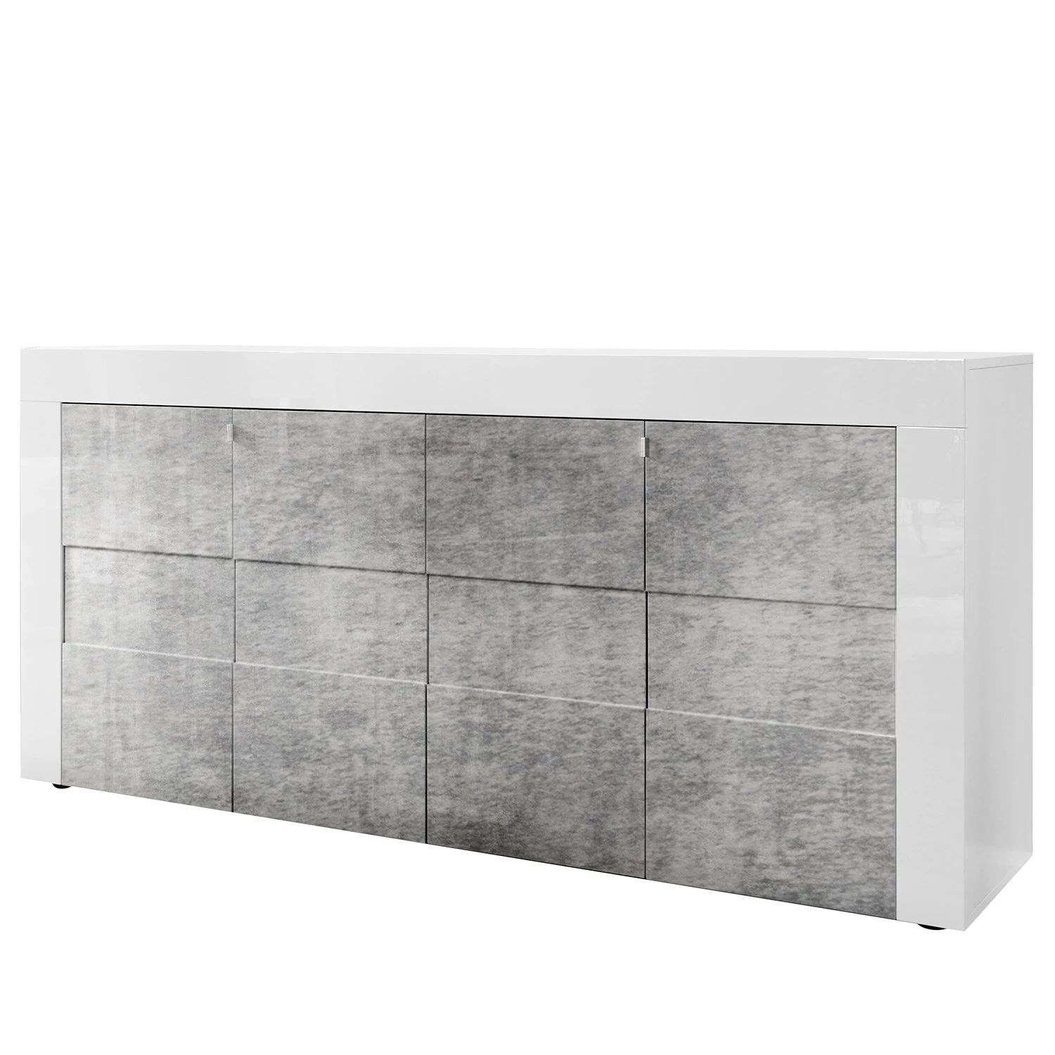 LC Spa Sideboard Easy III - Hochglanz Weiß / Beton Dekor 3 LC Spa Sideboard Easy III - Hochglanz Weiß / Beton Dekor