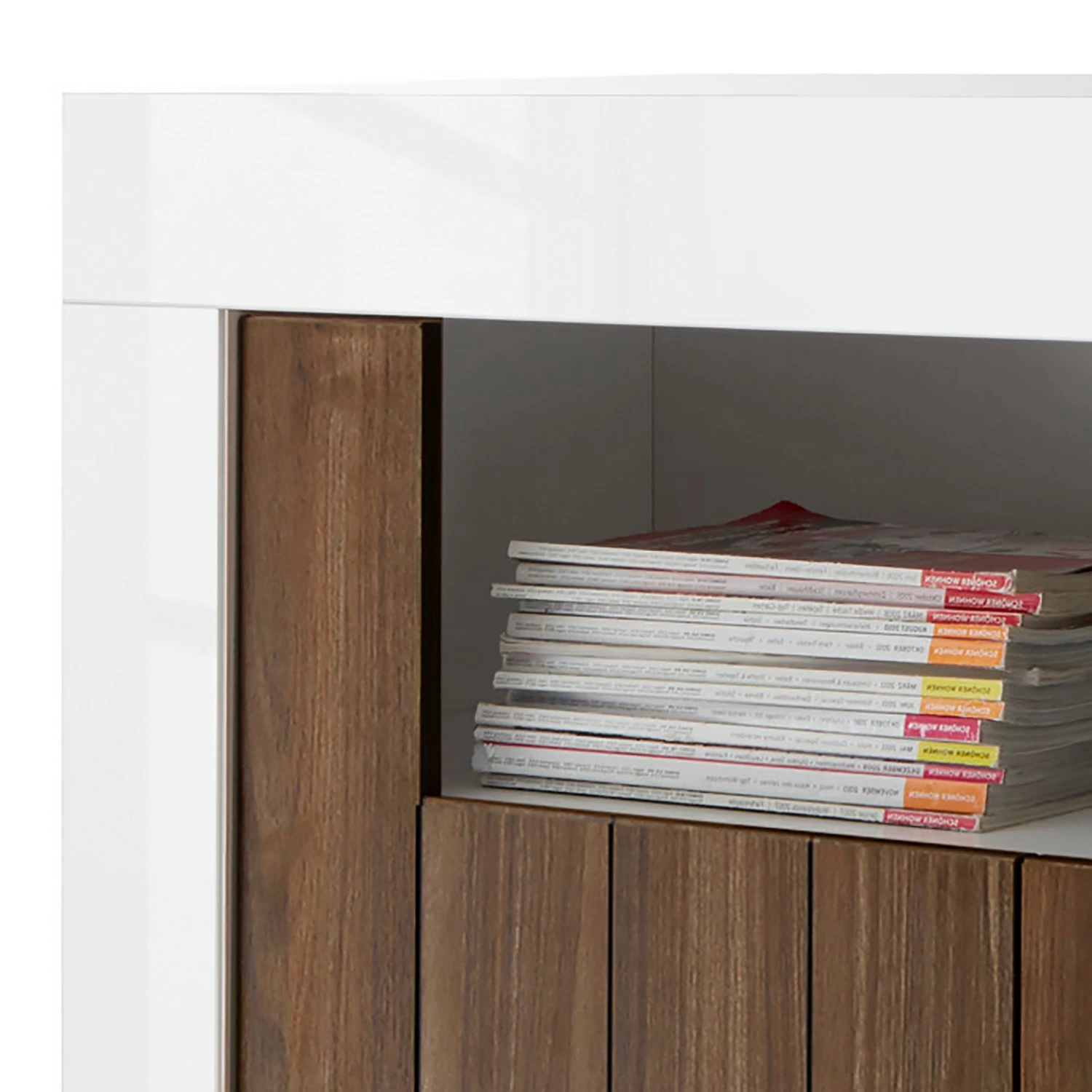 LC Spa Kommode Urbino - Nussbaum Dekor / Weiß 9 LC Spa Kommode Urbino - Nussbaum Dekor / Weiß – Bild 7