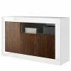 LC Spa Sideboard Urbino II - Nussbaum Dekor / Weiß