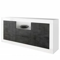 LC Spa Sideboard Urbino I - Dunkelgrau / Weiß