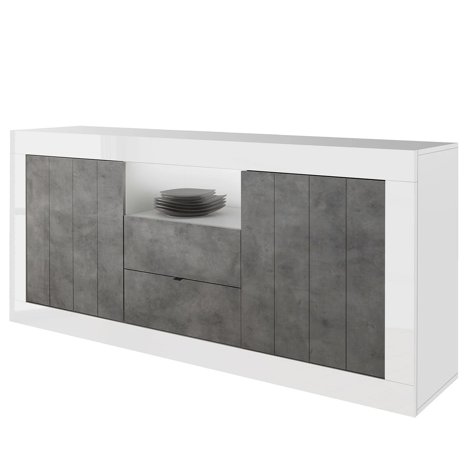 LC Spa Sideboard Urbino I - Beton Dekor / Weiß 3 LC Spa Sideboard Urbino I - Beton Dekor / Weiß