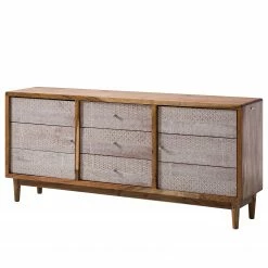 Ars manufacti Sideboard Buuda - Akazie massiv - Ecru / Akazie