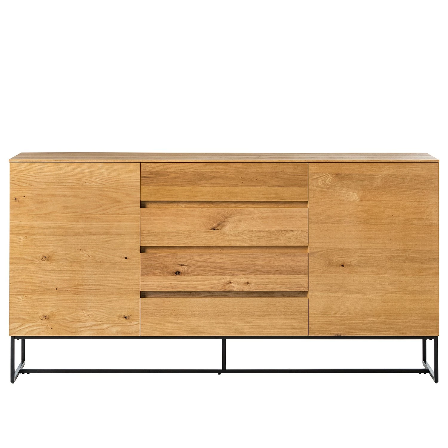 Ars Natura Sideboard Nozza II - Echtholzfurnier - Eiche / Schwarz 5 Ars Natura Sideboard Nozza II - Echtholzfurnier - Eiche / Schwarz – Bild 3