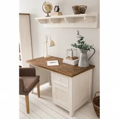 Maison Belfort Schreibtisch Balignton - Kiefer massiv - Weiß -Möbel Verkäufe 2024 1000183856 211116 12531100201 MOOD DETAILS P000000001000183856 mood