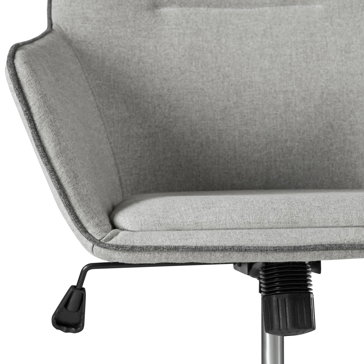 Fredriks Bürodrehstuhl Skabu - Webstoff / Metall - Chrom - Grau 10 Fredriks Bürodrehstuhl Skabu - Webstoff / Metall - Chrom - Grau – Bild 8
