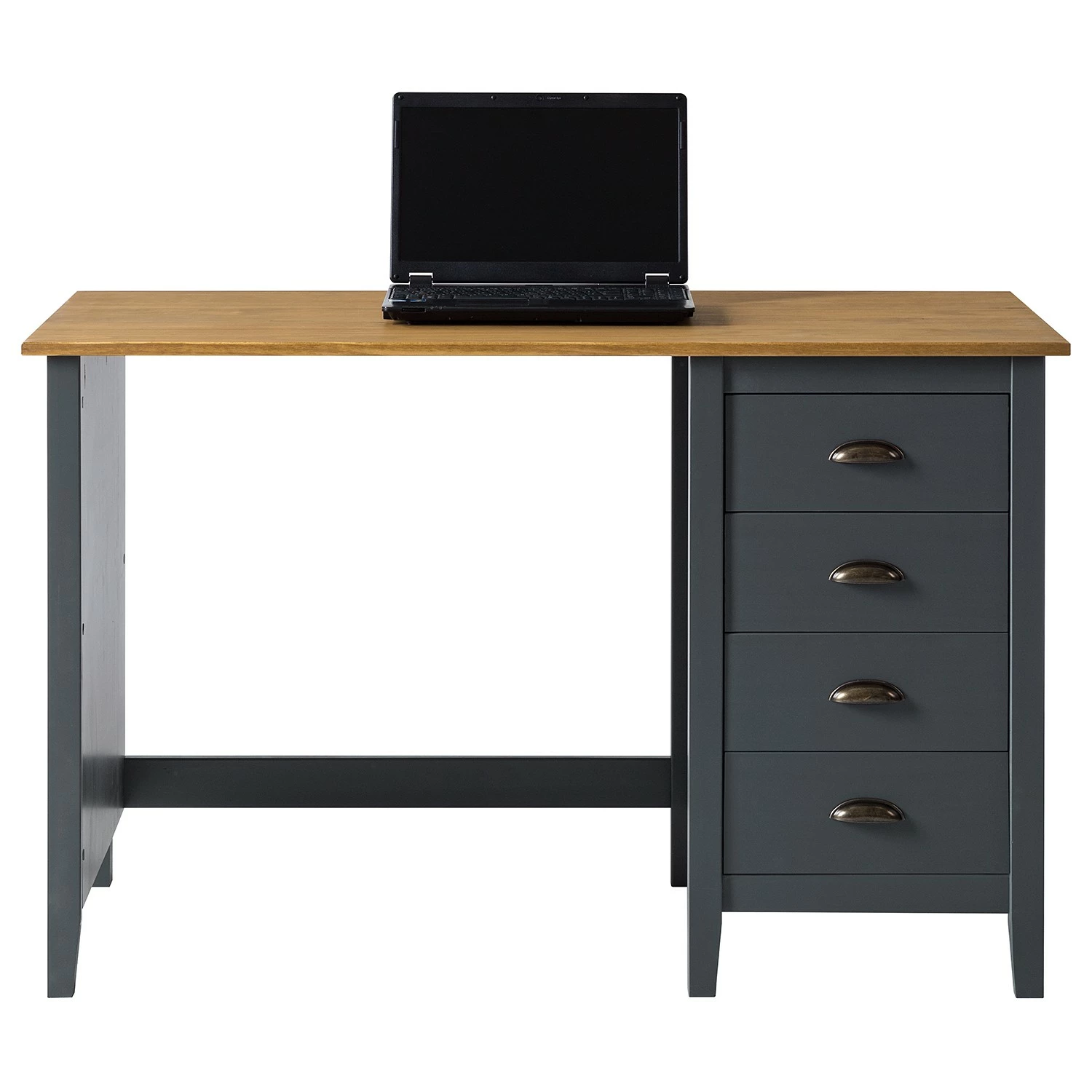 Maison Belfort Schreibtisch Rivery - Kiefer massiv - Anthrazit 7 Maison Belfort Schreibtisch Rivery - Kiefer massiv - Anthrazit – Bild 5