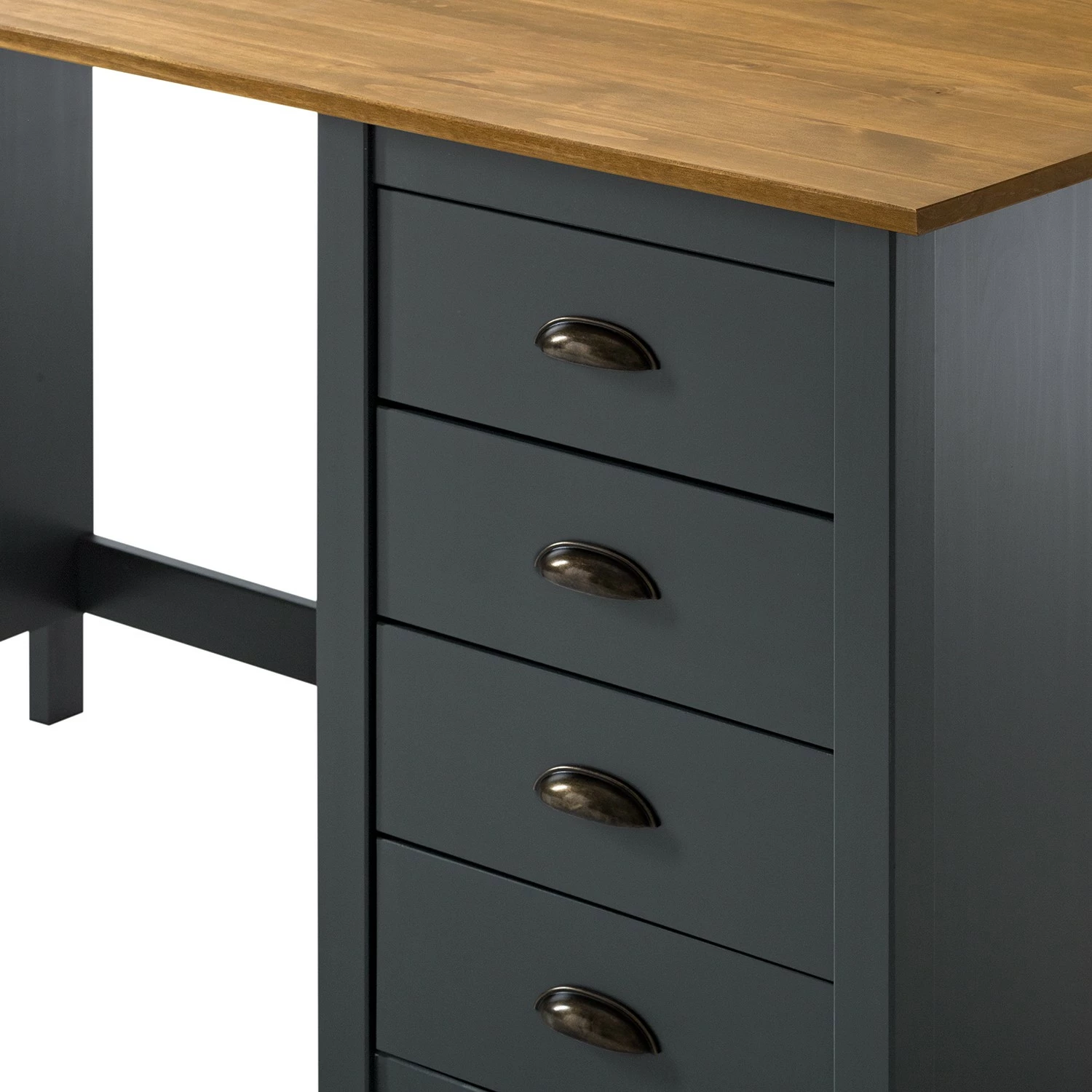 Maison Belfort Schreibtisch Rivery - Kiefer massiv - Anthrazit 15 Maison Belfort Schreibtisch Rivery - Kiefer massiv - Anthrazit – Bild 13