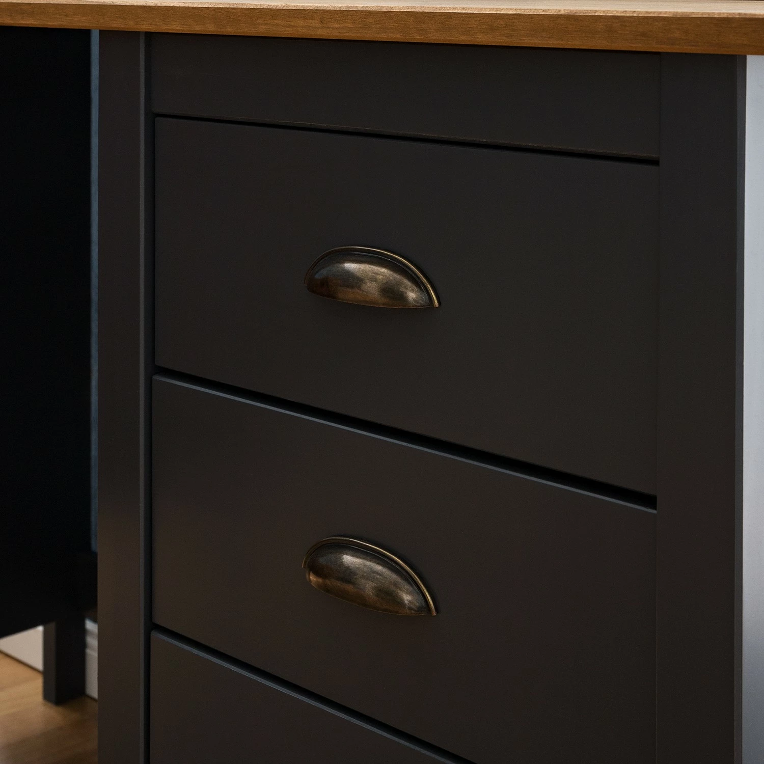 Maison Belfort Schreibtisch Rivery - Kiefer massiv - Anthrazit 14 Maison Belfort Schreibtisch Rivery - Kiefer massiv - Anthrazit – Bild 12