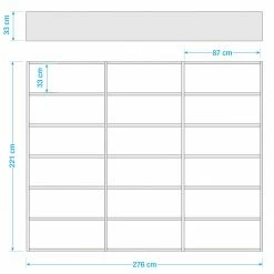 Loftscape Bücherregal Empire - Cremeweiß - Höhe: 221 cm - Breite: 276 cm -Möbel Verkäufe 2024 1000188192 190925 11273400013 SKETCH DETAILS P000000001000188192 sketch