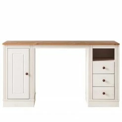 Maison Belfort Schreibtisch Lillehammer - Kiefer massiv - Kiefer Weiß / Kiefer Honig -Möbel Verkäufe 2024 1000188926 200218 06185000012 DETAILS P000000001000188926