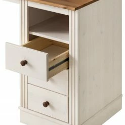 Maison Belfort Schreibtisch Lillehammer - Kiefer massiv - Kiefer Weiß / Kiefer Honig -Möbel Verkäufe 2024 1000188926 200218 06185000019 DETAILS P000000001000188926