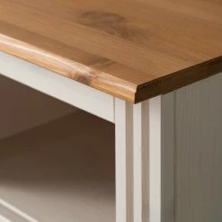 Maison Belfort Schreibtisch Lillehammer - Kiefer massiv - Kiefer Weiß / Kiefer Honig -Möbel Verkäufe 2024 1000188926 200218 06185000021 DETAILS P000000001000188926