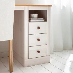 Maison Belfort Schreibtisch Lillehammer - Kiefer massiv - Kiefer Weiß / Kiefer Honig -Möbel Verkäufe 2024 1000188926 200529 13380000004 DETAILS P000000001000188926