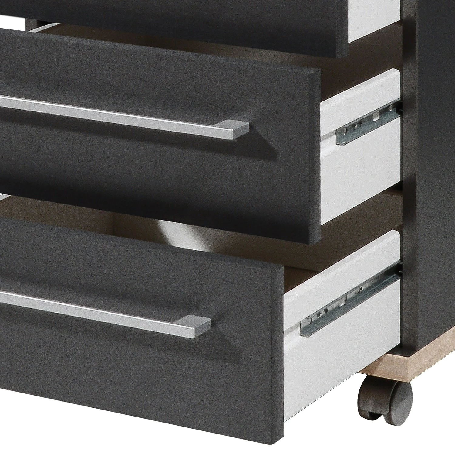 Germania Rollcontainer Eugene - Anthrazit / Nussbaum Dekor 9 Germania Rollcontainer Eugene - Anthrazit / Nussbaum Dekor – Bild 7