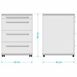 Germania Rollcontainer Eugene - Anthrazit / Nussbaum Dekor 17 Germania Rollcontainer Eugene - Anthrazit / Nussbaum Dekor -Möbel Verkäufe 2024 1000189457 211124 0852410000505 SKETCH DETAILS P000000001000189457 sketch