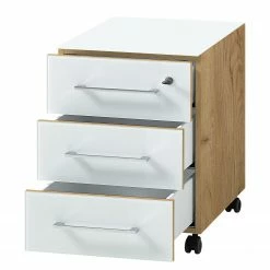 Rollcontainer Monteria - Glas - Weiß / Eiche Navarra Dekor 18 Rollcontainer Monteria - Glas - Weiß / Eiche Navarra Dekor -Möbel Verkäufe 2024 1000189529 191022 12044600034 DETAILS P000000001000189529