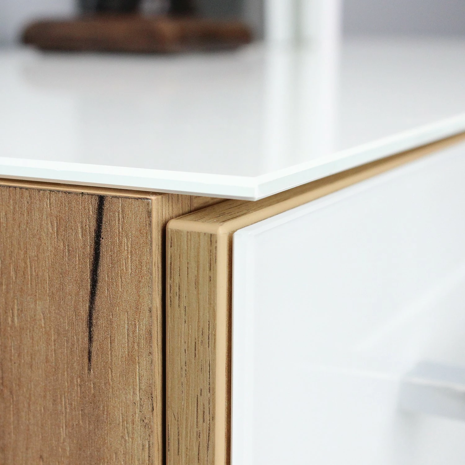 Rollcontainer Monteria - Glas - Weiß / Eiche Navarra Dekor 9 Rollcontainer Monteria - Glas - Weiß / Eiche Navarra Dekor – Bild 7