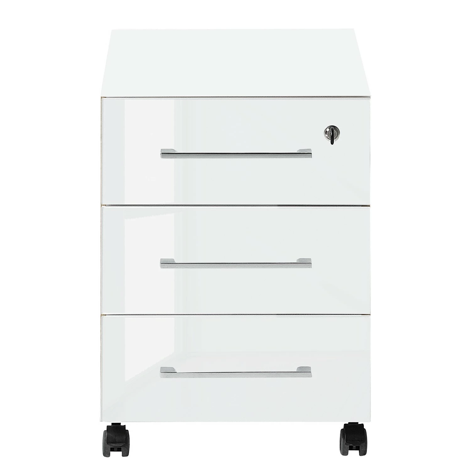 Rollcontainer Monteria - Glas - Weiß / Eiche Navarra Dekor 11 Rollcontainer Monteria - Glas - Weiß / Eiche Navarra Dekor – Bild 9