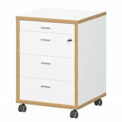 Germania Rollcontainer Svene - Weiß / Eiche Sonoma Dekor