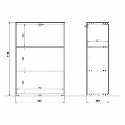 Germania Büroset Monteria IV (2-teilig) - Glas - Weiß / Eiche Navarra Dekor -Möbel Verkäufe 2024 1000189537 191022 12045300094 SKETCH DETAILS P000000001000189537 sketch