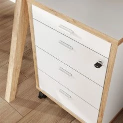 Germania Büroset Svene (2-teilig) - Weiß / Eiche Sonoma Dekor -Möbel Verkäufe 2024 1000189541 191022 12045800143 DETAILS P000000001000189541