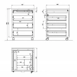 Germania Büroset Svene (4-teilig) - Weiß / Eiche Sonoma Dekor -Möbel Verkäufe 2024 1000189548 191022 12050700208 SKETCH DETAILS P000000001000189548 sketch