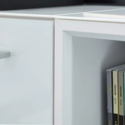 Germania Büroset Monteria I (5-teilig) - Glas - Weiß / Chrom -Möbel Verkäufe 2024 1000191067 191016 08103000011 DETAILS P000000001000191067