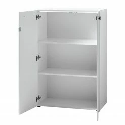 Germania Büroset Monteria I (5-teilig) - Glas - Weiß / Chrom -Möbel Verkäufe 2024 1000191067 191016 08103100024 DETAILS P000000001000191067