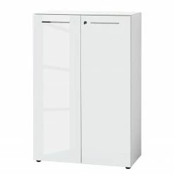 Germania Büroset Monteria IV (2-teilig) - Glas - Weiß / Chrom -Möbel Verkäufe 2024 1000191072 191016 08103600072 DETAILS P000000001000191072