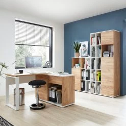 Germania Büroset Lioni I (3-teilig) - Eiche Navarra Dekor / Weiß