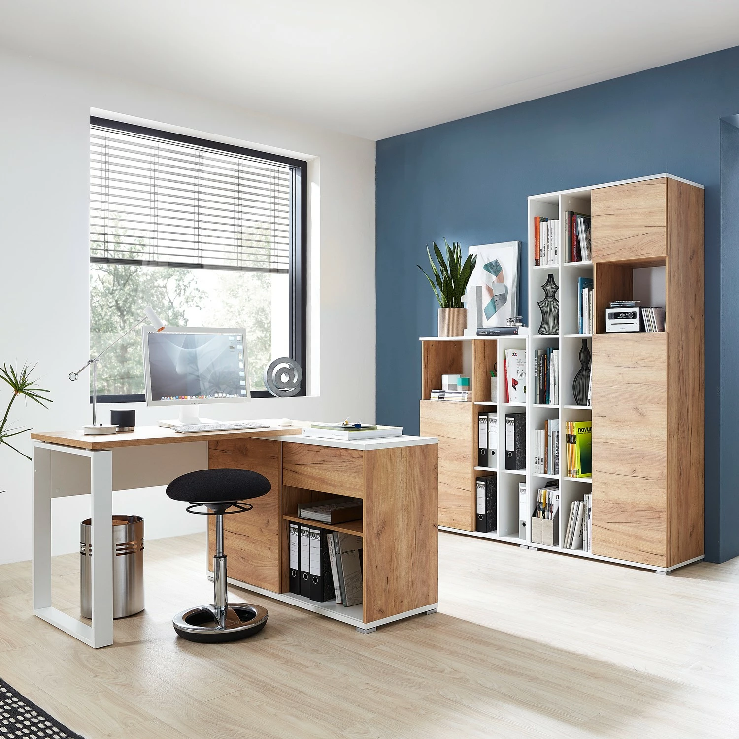 Germania Büroset Lioni I (3-teilig) - Eiche Navarra Dekor / Weiß 3 Germania Büroset Lioni I (3-teilig) - Eiche Navarra Dekor / Weiß