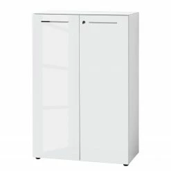 Germania Büroset Monteria V (3-teilig) - Glas - Weiß / Chrom -Möbel Verkäufe 2024 1000191084 191016 08104200124 DETAILS P000000001000191084