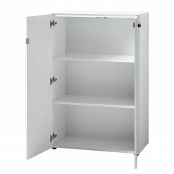 Germania Büroset Monteria V (3-teilig) - Glas - Weiß / Chrom -Möbel Verkäufe 2024 1000191084 191016 08104200131 DETAILS P000000001000191084