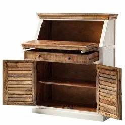 Maison Belfort Sekretär Newhaven - Mango massiv - Weiß / Mango -Möbel Verkäufe 2024 1000191281 200511 14135000014 DETAILS P000000001000191281