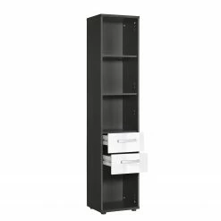 Furnitive Aktenregal Buzy - Hochglanz Weiß / Anthrazit -Möbel Verkäufe 2024 1000191311 191031 16045300014 DETAILS P000000001000191311