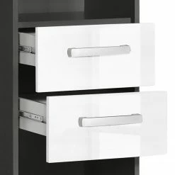 Furnitive Aktenregal Buzy - Hochglanz Weiß / Anthrazit -Möbel Verkäufe 2024 1000191311 191031 16045300016 DETAILS P000000001000191311