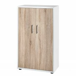Furnitive Aktenschrank Lezan II - Eiche Sonoma Dekor / Weiß