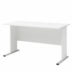 Furnitive Schreibtisch Lezan - Metall - Weiß / Silber