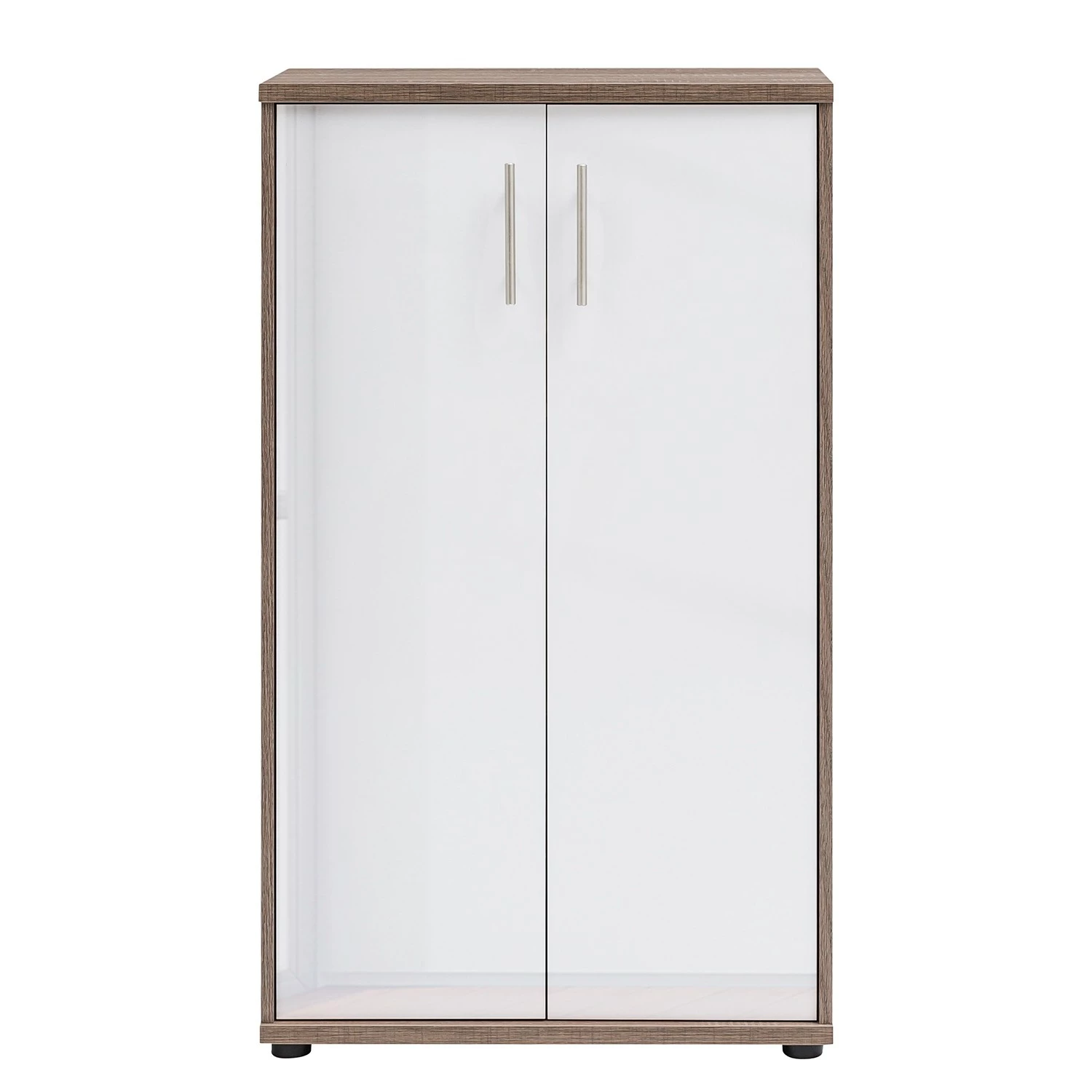 Furnitive Aktenschrank Arcon II - Trüffeleiche Dekor / Hochglanz Weiß 5 Furnitive Aktenschrank Arcon II - Trüffeleiche Dekor / Hochglanz Weiß – Bild 3