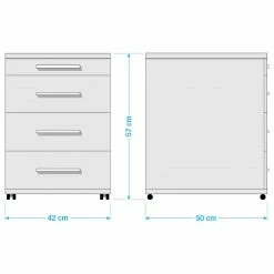 Furnitive Rollcontainer Yacolt - Eiche Sonoma Dekor -Möbel Verkäufe 2024 1000191346 211124 085241000510 SKETCH DETAILS P000000001000191346 sketch