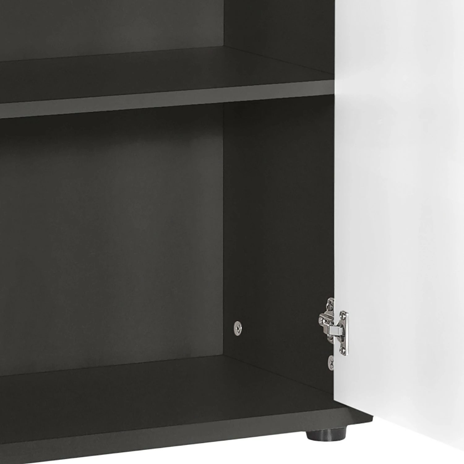 Furnitive Aktenschrank Buzy - Hochglanz Weiß / Anthrazit - Höhe: 182 cm 7 Furnitive Aktenschrank Buzy - Hochglanz Weiß / Anthrazit - Höhe: 182 cm – Bild 5