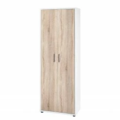Furnitive Aktenschrank Lezan - Silber - Eiche Sonoma Dekor / Weiß