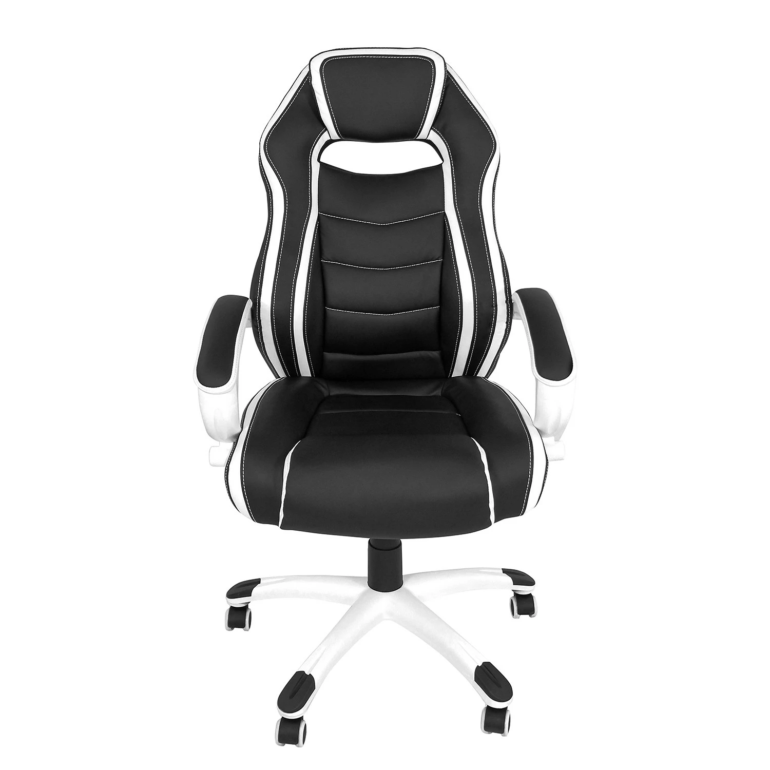 Furnitive Gaming Chair Meon - Kunstleder / Kunststoff - Schwarz / Matt Weiß 4 Furnitive Gaming Chair Meon - Kunstleder / Kunststoff - Schwarz / Matt Weiß – Bild 2