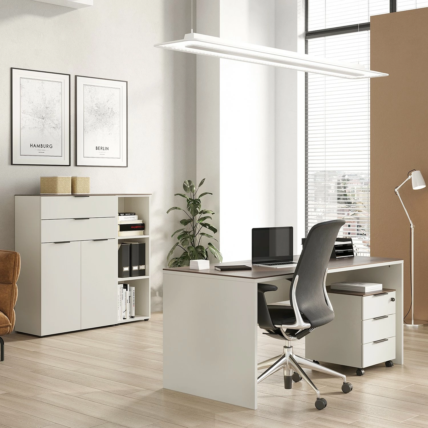 Germania Aktenregal Ancona I - Kaschmir / Nussbaum Dekor 5 Germania Aktenregal Ancona I - Kaschmir / Nussbaum Dekor – Bild 3