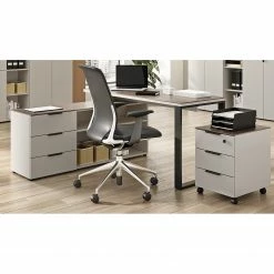 Germania Büroset Ancona I (2-teilig) - Metall - Kaschmir / Nussbaum Dekor