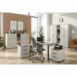 Germania Büroset Ancona I (2-teilig) - Metall - Kaschmir / Nussbaum Dekor -Möbel Verkäufe 2024 1000197004 191203 06450000089 MOOD DETAILS P000000001000197004 mood