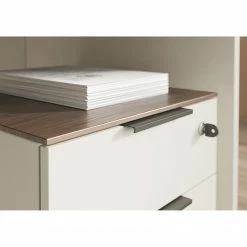 Germania Büroset Ancona I (2-teilig) - Metall - Kaschmir / Nussbaum Dekor -Möbel Verkäufe 2024 1000197004 191203 06450000095 DETAILS P000000001000197004