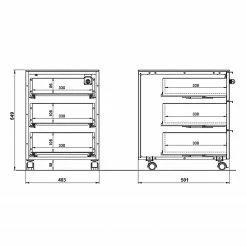 Germania Büroset Ancona I (2-teilig) - Metall - Kaschmir / Nussbaum Dekor -Möbel Verkäufe 2024 1000197004 191203 06450000098 SKETCH DETAILS P000000001000197004 sketch