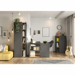 Germania Büroset Austin (2-teilig) - Graphit / Navarra Eiche Dekor -Möbel Verkäufe 2024 1000197005 191203 06450000101 MOOD DETAILS P000000001000197005 mood